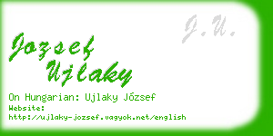 jozsef ujlaky business card